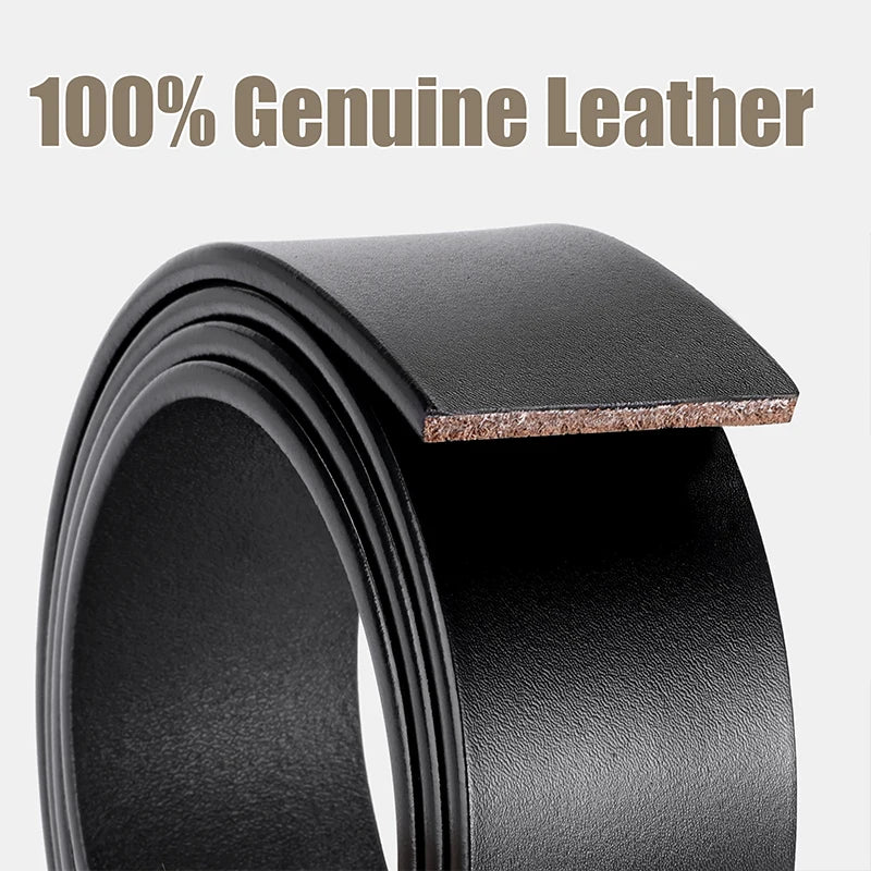 Maikun Genuine Leather Men's Belt Large Size Casual Belt   Alloy Pin Buckle Business Suit Belt Father's Day Present Gift