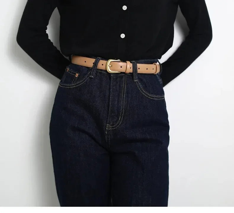Women's Trousers Belt Belts for Women Fashion Luxury Designer Brand Belt for Jeans Pin Buckle Black Brown Waist Belt ZX015