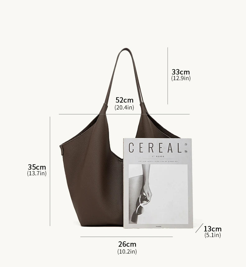 Hifashion Cow Genuine Leather Large Underarm Shoulder Bags For Women 2026 Luxury Designer Shopping Tote Office Ladies Handbags