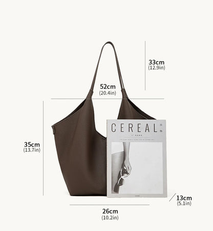 Hifashion Cow Genuine Leather Large Underarm Shoulder Bags For Women 2026 Luxury Designer Shopping Tote Office Ladies Handbags
