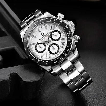 New PAGANI DESIGN PD1644 Luxury Men's Quartz Watch Automatic date Wristwatches Sport 100m Waterproof Chronograph Men Gift