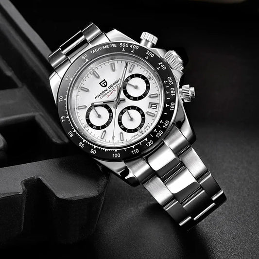 New PAGANI DESIGN PD1644 Luxury Men's Quartz Watch Automatic date Wristwatches Sport 100m Waterproof Chronograph Men Gift