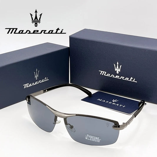 MASERATI UV400 Polarized Sunglasses Lightweight Frameless for Cycling Driving Outdoor Unisex Men Women Daily Sunglasses 20345