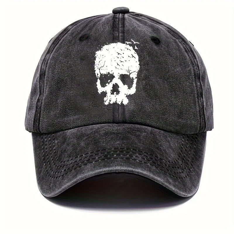 Print Washed Cotton Baseball Cap for Men Women Vintage Casual Peaked Caps Outdoor Running Sun Hat Adjustable Soft Top