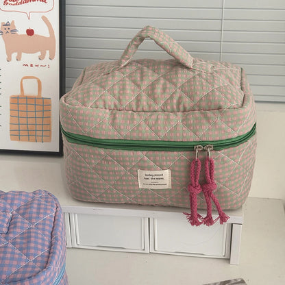 Airfriend Makeup Bag Pink Cosmetic Girl'S Toiletry Soft Makeup Cute Cosmetic Bag Toiletry Organizer Women'S Travel Cosmetic Bag