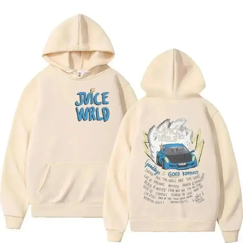 Juice WRLD Hoodies Men Women's Hooded Sweatshirts Fashion Hip Hop Casual Pullovers Autumn Boys Girls Black Streetwear Juicewrld