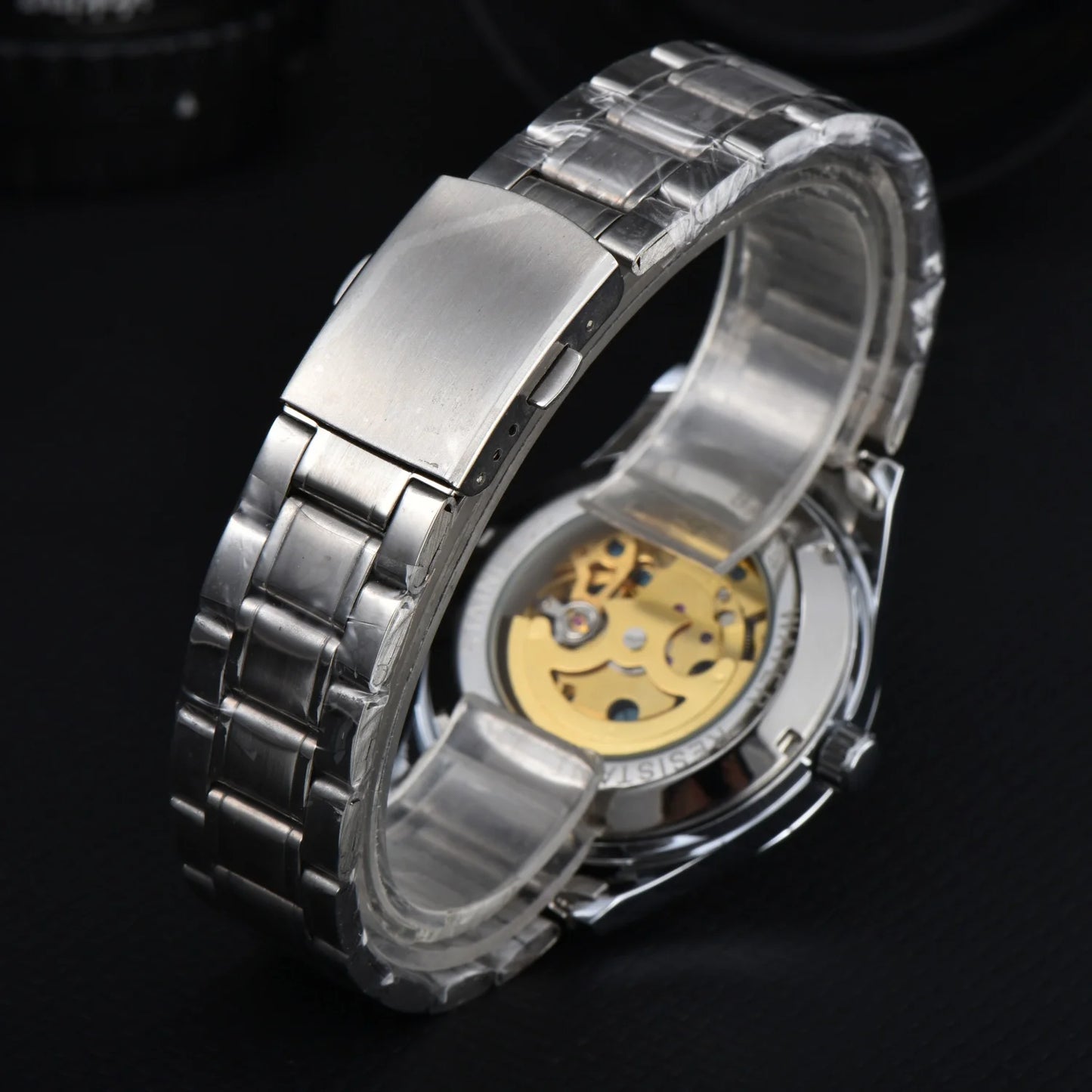 Orient Watch Refurbished Japanese Fully Automatic Mechanical Watch Hollowed Out Business Men's Watch Stainless Steel Strip