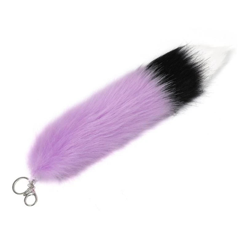 New Fashion Wolf Tail Fur Keychains Unisex Pendant Car Keyring Holder Key Chains Charm Bag Accessories Gifts