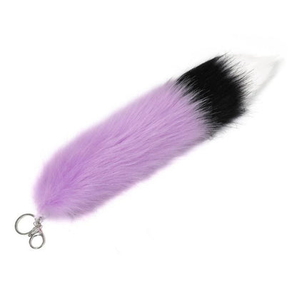 New Fashion Wolf Tail Fur Keychains Unisex Pendant Car Keyring Holder Key Chains Charm Bag Accessories Gifts