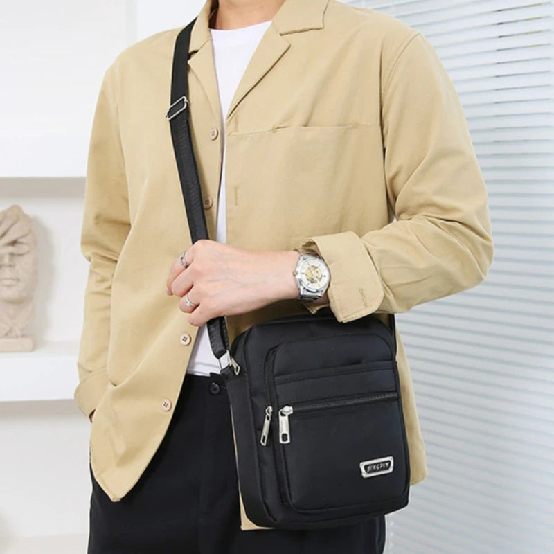 2025 Men Nylon Shoulder Bag Messenger Bag Casual Nylon Zipper Pocket Handbag Fashion Tote Travel Male Crossbody Bags New