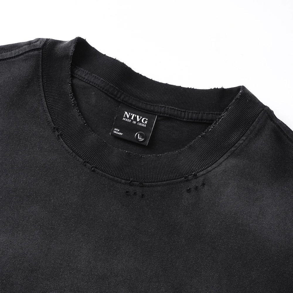 Retro Washed Oversized T-shirt Men Clothing Hip Hop Y2k T Shirts High Quality Short Sleeve Letter Printed Tees 2026 New In Tops