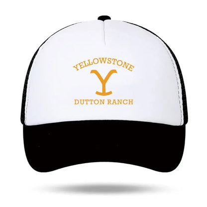 Classic Yellowstone Dutton Ranch Foam Trucker Cap Men Women Adjustable Mesh Dad Hat Adult Daily Sun Sports Visor Caps
