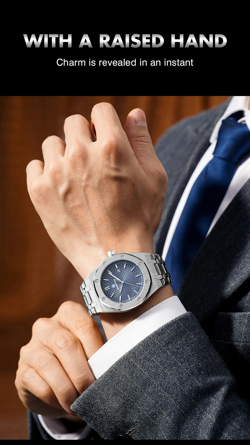 PAAZOMU Original Luxury Men's Watches Date Chronograph Stainless Steel Quartz Watch Waterproof Luminous Fashion Man Wristwatch