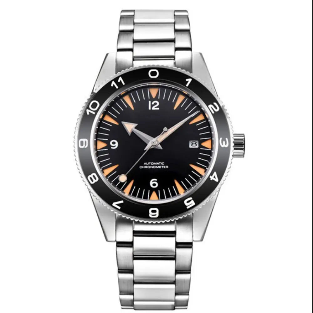 Custom Logo NH35 Movement Watch 10bars Mens 41mm Sapphire Ceramic Bezel Male Mechanical Clock Diver Sports Automatic Wristwatch