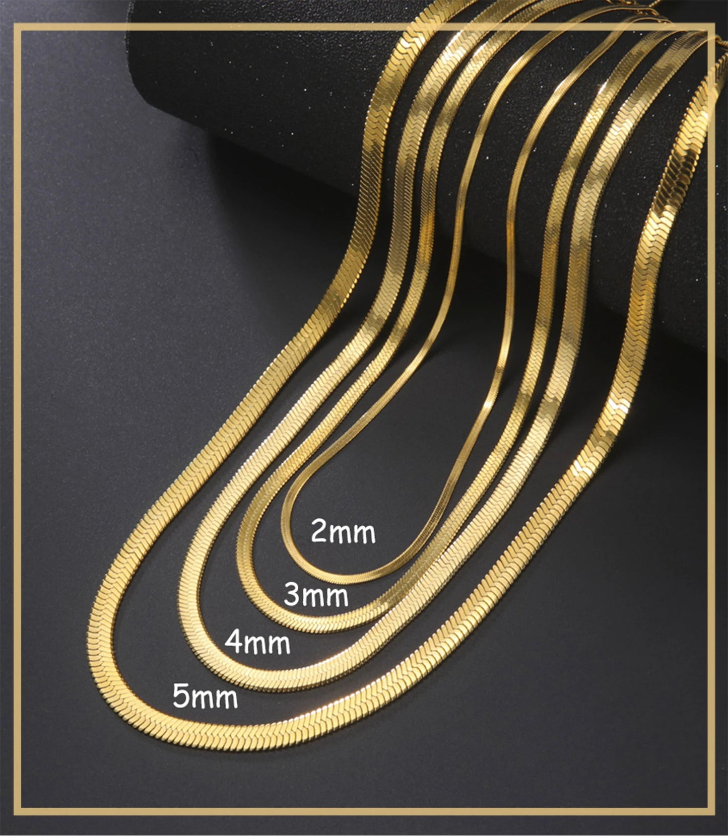Skyrim Stainless Steel Snake Chain Necklace for Women Men Gold Color Herringbone Choker Neck Chains 2026 Trend Jewelry Gift Hot