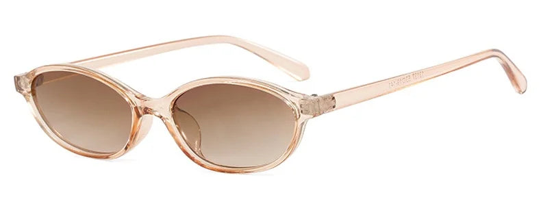 Cute Oval Small Frame Sunglasses Women New Retro Style Sexy brown Sun Glasses Ladies trendy Fashion Decorative Shades Eyeglass