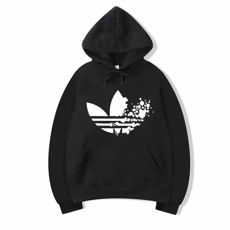 Men's Fashionable and Versatile Fleece Sweatshirt, Thin and Warm, Three-dimensional Pocket, Printed Fit