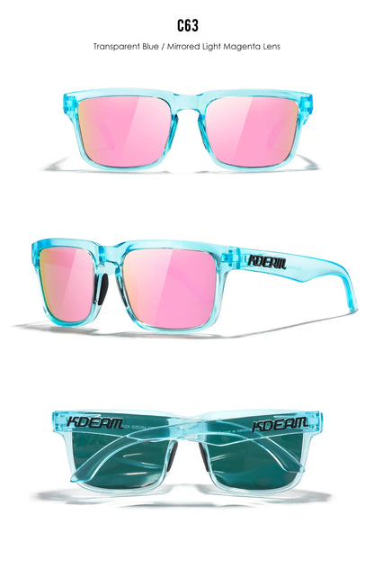 KDEAM Unisex Square Sunglasses Polarized Coated Lens Suitable For Driving Fishing Sunglasses Anti-Blue Light Computer Eyeglasses