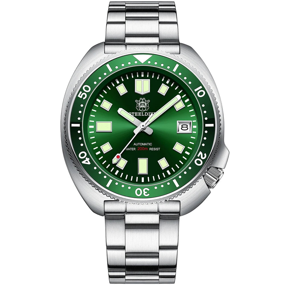 STEELDIVE SD1970 Automatic Mechanical Diver Watch Captain Willard NH35 Watches TURTLE Homage Water Resistant 200M Dive Watch Men