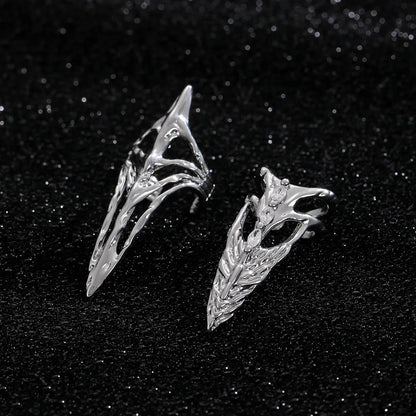 New Gothic Rock Machinery Manicure Fingertip Ring Nail Ring Punk Metal Jewelry Accessories for Women Party Gifts for Girlfriends