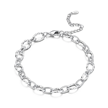 925 Sterling Silver Bracelets 17-20CM Original Golden Sparkling Heart Shaped Bracelet Fit DIY Charms Beads Fashion Women Jewelry