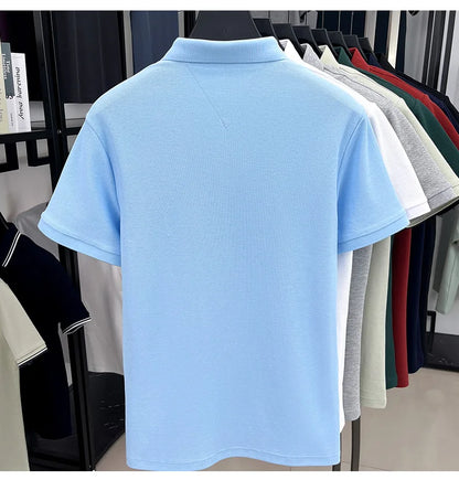 100% pure cotton high-end brand men's short sleeve polo shirt summer fashion original pony embroidery golf Paul  casual T-shirt