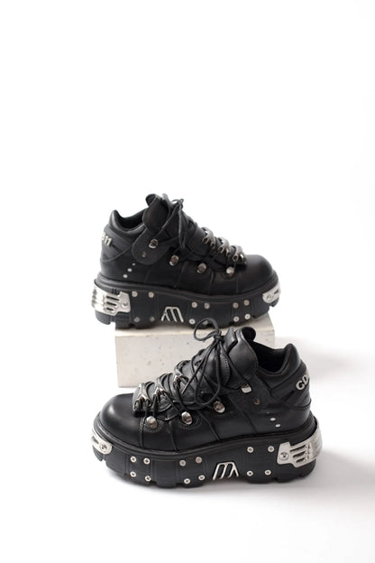 2024 New Women's Heavy Metal Punk Sneakers Platform Dad Shoes Men