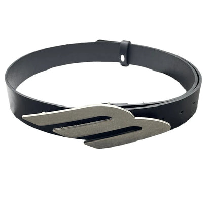 2024 women's belt y2k Egirl Metal M-shaped Snap PU Belt Ceinture Jean Pants Waistband Belts for Lady Luxury Designer Accessories