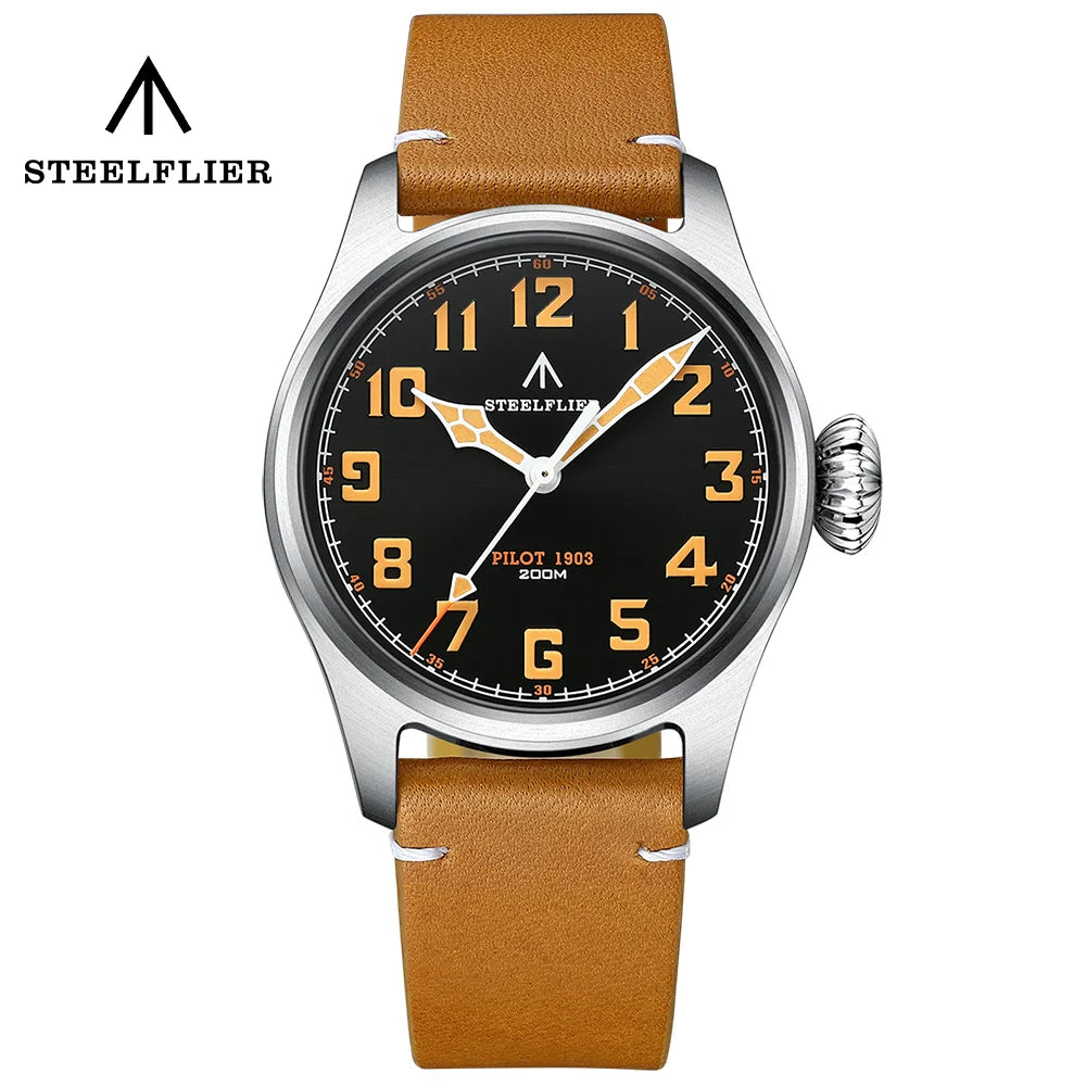 STEELFLIER Official SF740V New Quartz Wristwatch Super C3 Luminous 200M Waterproof VH31 Mute Movement Man Fashion Business Watch
