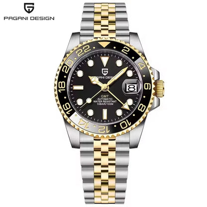 PAGANI DESIGN V3 Version GMT Watches Men's Luxury Sapphire Automatic Mechanical Watch 40MM Stainless Steel Waterproof Watch