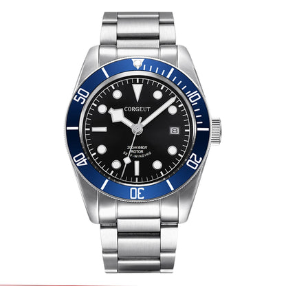 CORGEUT Japan Movement Biwan Snowflake Business Luxury Men Watches Sapphire Glass Automatic Mechanical Diving Date Watch for Man