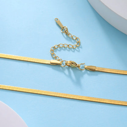 Skyrim Stainless Steel Snake Chain Necklace for Women Men Gold Color Herringbone Choker Neck Chains 2026 Trend Jewelry Gift Hot