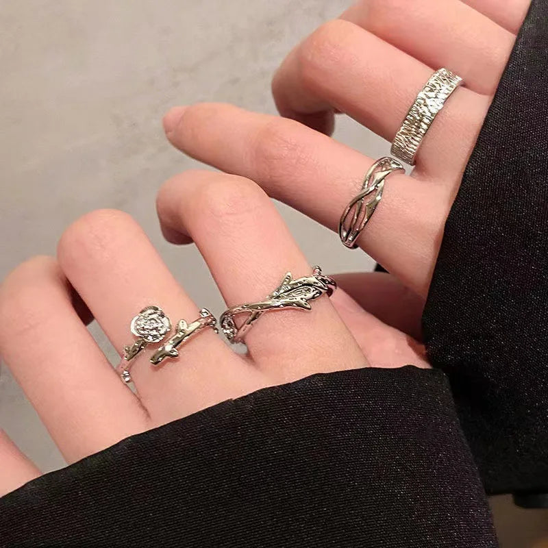 Fashion Trend Pink Crystal Bowknot Heart Rings Zircon Ring Y2K Shiny Zircon Rings for Women Girls Party Aesthetic Jewelry 2024 N