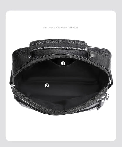 High quality genuine leather men's crossbody bag soft cowhide simple, casual, business style small shoulder bag for men Handbag