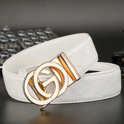 New Thin 34mm Business Men's Belt Formal Leather Male Belt High Quality Belt women Metal Automatic g Buckle Belt for women jeans