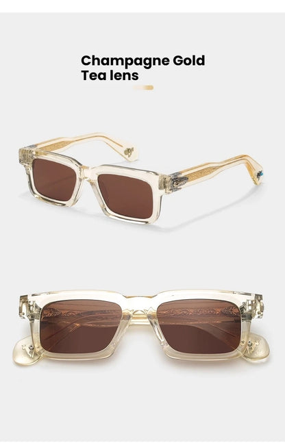 JMM BELVEDERE Vintage Square Retro Sun glasses for man Fashion Women sunglasses 2025 3D Carving and Gemstone Design sunglass man