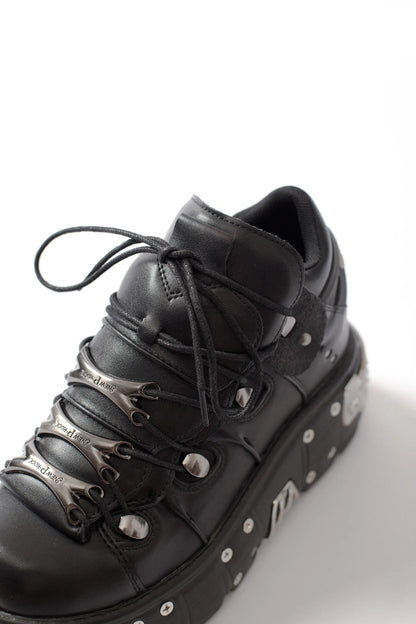 2024 New Women's Heavy Metal Punk Sneakers Platform Dad Shoes Men