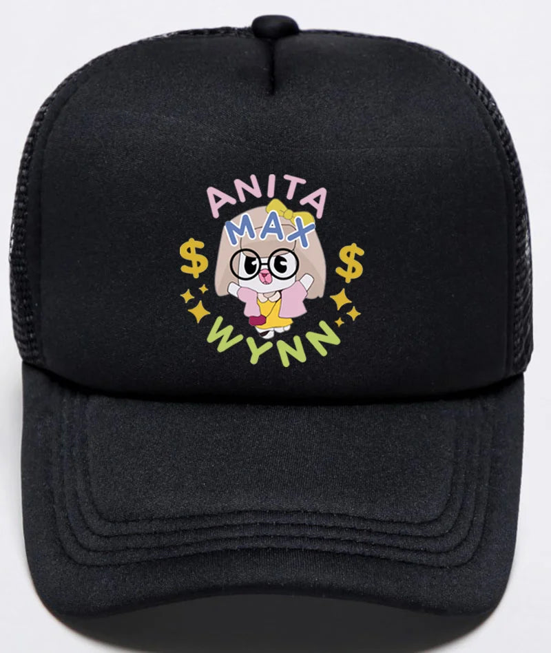 Trendy Anita Max Wynn Foam Trucker Hat Cute Mesh Snapback Caps Boy Girl Sun Beach Baseball Cap Female Summer Breathable Visor