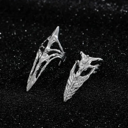 New Gothic Rock Machinery Manicure Fingertip Ring Nail Ring Punk Metal Jewelry Accessories for Women Party Gifts for Girlfriends