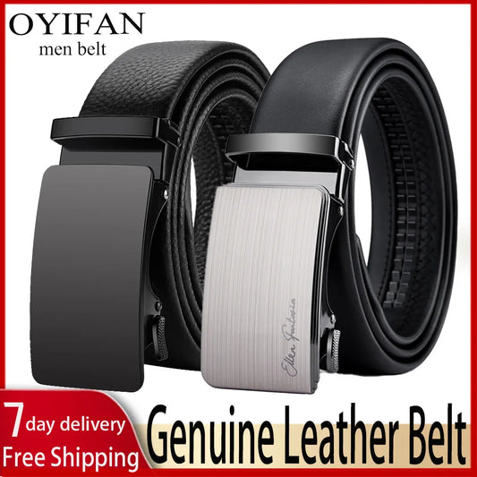 Leather Belt Men Genuine Leather Belt for Men Mens Belts Waistband Male Man Waist Automatic belts Business belts