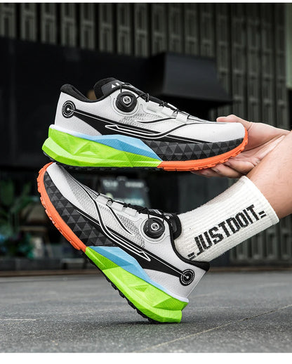 2025 New Soft Soled Outdoor Casual Sports Shoes With Rotating Buckle Carbon Plate And Popcorn Outsole, Men'S Running Shoes 35-44