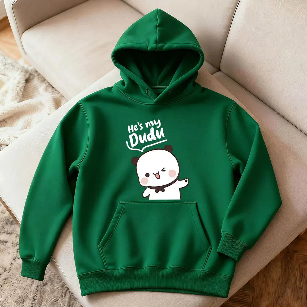 Bubu Dudu Bear Couple Hoodies Matching His and Hers Outfit Casual Cute Couple Outfits Fall Winter Men Women Daily Life Apparel