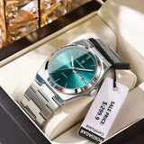 POEDAGAR Luxury Men's Watches Waterproof Luminous Date Week Men Watch Stainless Steel Casual Fashion Quartz Man Wristwatch Reloj