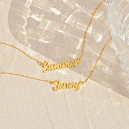 Custom Name Necklace for Women Personalised Cursive Letter Pendant Stainless Steel Jewelry Men Chain Choker Collar Personalizado