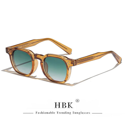 HBK New Square Retro Sunglasses Men Fashion Punk Sun Glasses Women Travel Driving Beach Eyewear Lunette De Soleil Femme UV400
