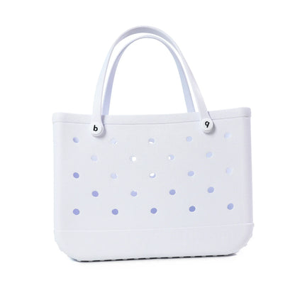 XL Extra Large Beach Bag EVA Rubber Waterproof Beach Travel Picnic Storage Basket Women Shopping Handbag Sac Jelly Tote Bag