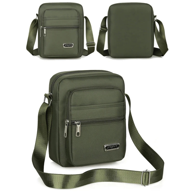 2025 Men Nylon Shoulder Bag Messenger Bag Casual Nylon Zipper Pocket Handbag Fashion Tote Travel Male Crossbody Bags New