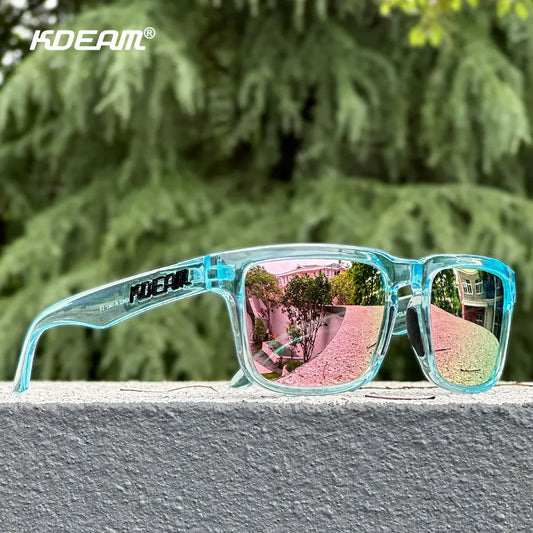 KDEAM Unisex Square Sunglasses Polarized Coated Lens Suitable For Driving Fishing Sunglasses Anti-Blue Light Computer Eyeglasses