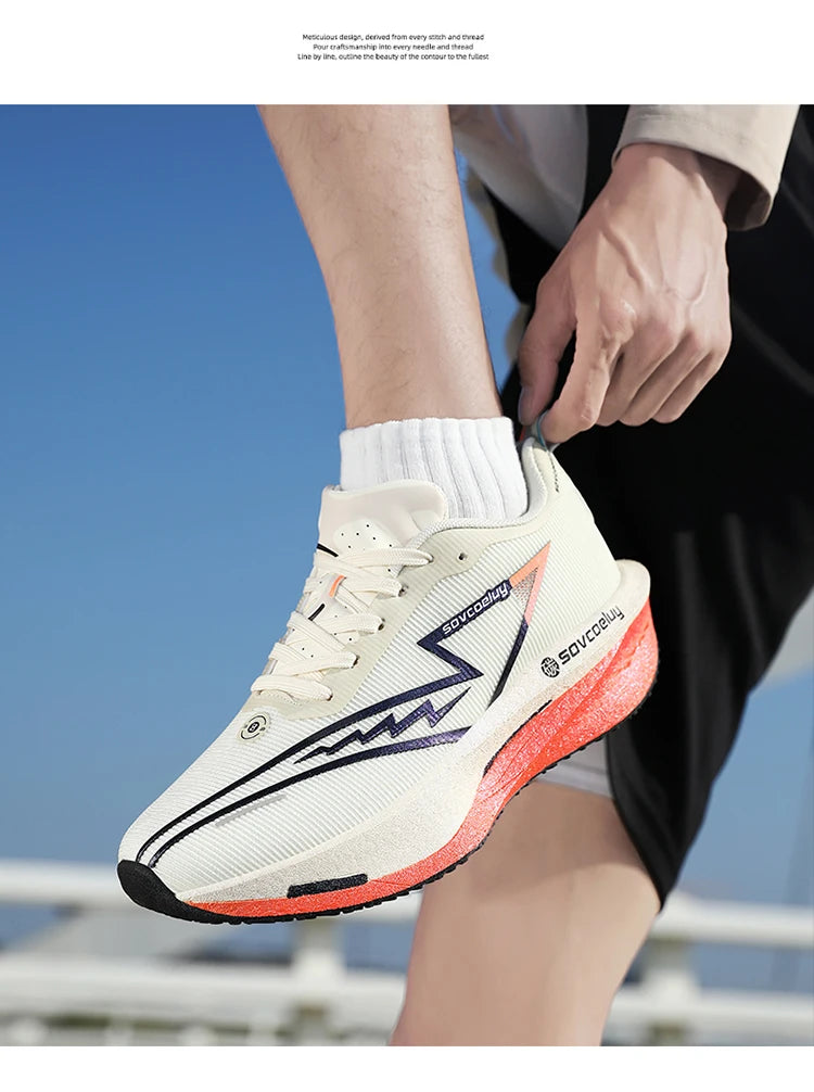 Running Shoes Carbon Board Speciality Marathon Men Sports Breathable Lightweight Women's Comfortable Athletic Nonskid Sneakers