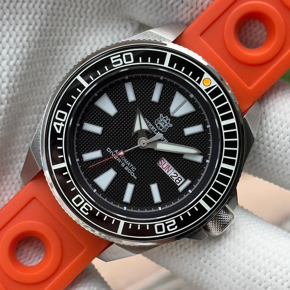 STEELDIVE New SD1961 43.8mm BGW9 Blue Luminous Sapphire Glass NH36 Automatic 200m Waterproof Mens Dive Watch with Ceramic Bezel